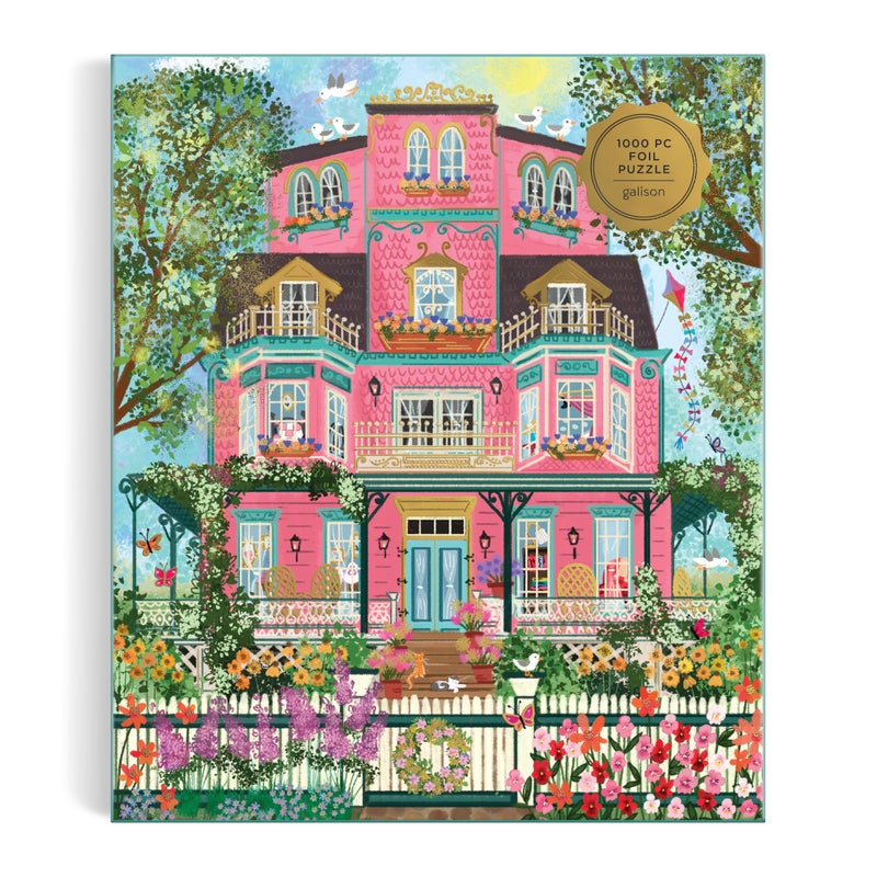 جاليسون Galison Capeside Victorian - أحجية الصور المقطوعة من رقائق Joy Laforme مكونة من 1000 قطعة تتميز بعمل فني جميل لقصر Capeside الفيكتوري - Image 4